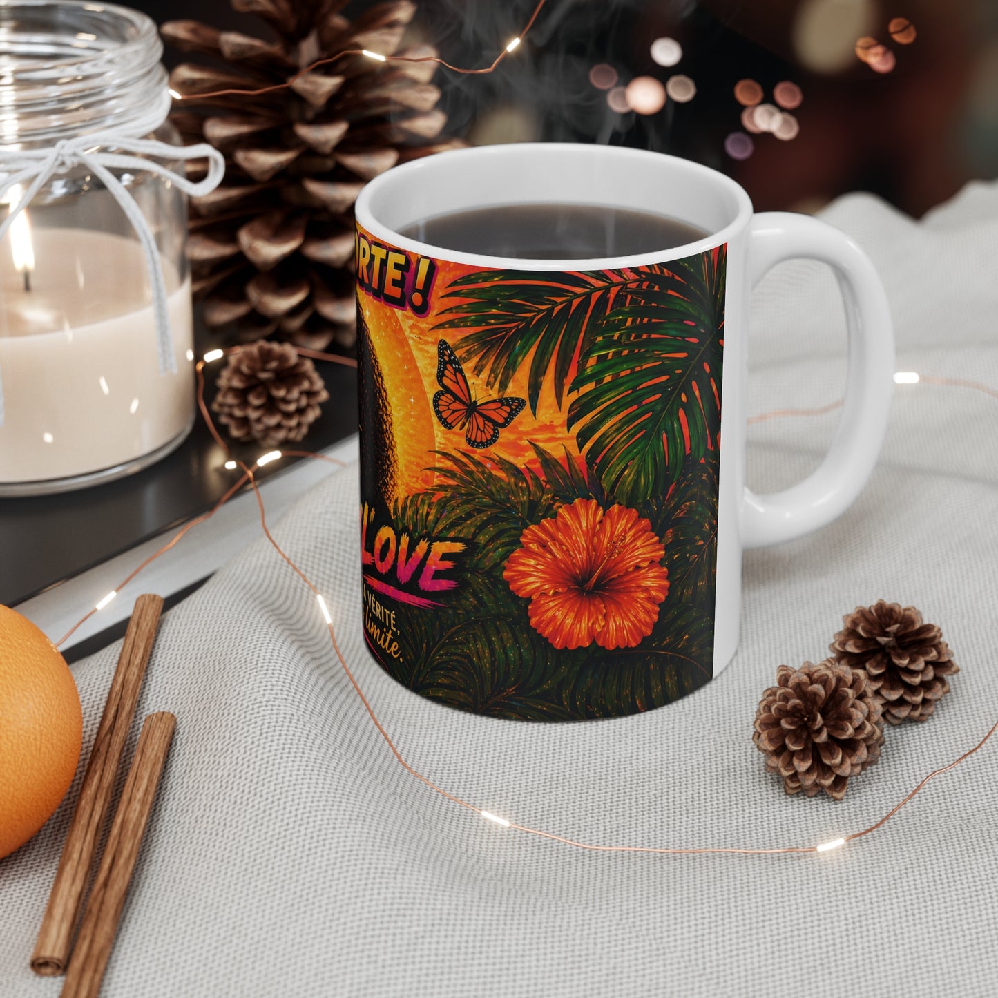 Europe Femme Forte Ceramic Mug — "PoussyLove" Inspirational Coffee Cup (11oz & 15oz)