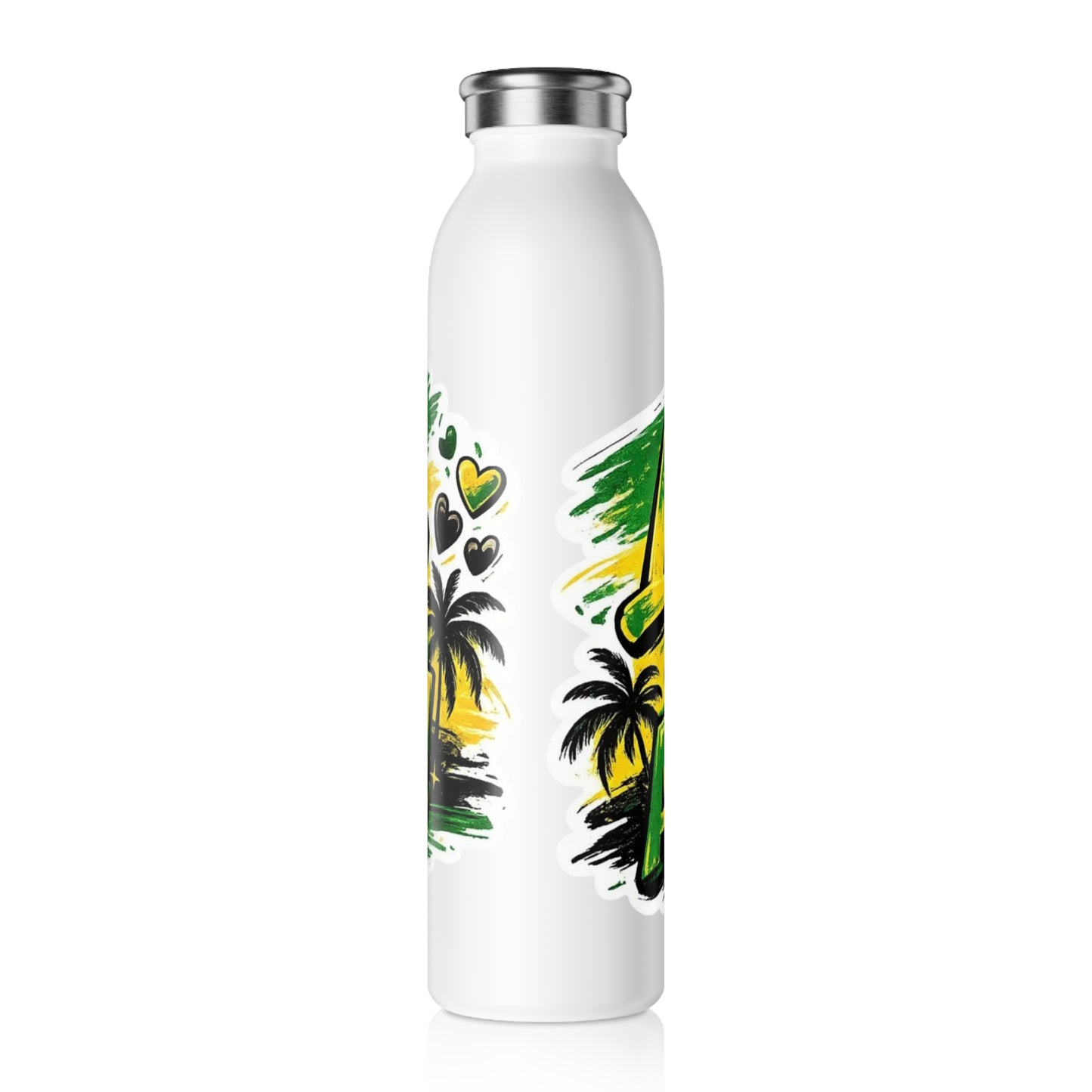 Merch Wars Product #0028 Slim Water Bottle V1 — by Jay Fortune