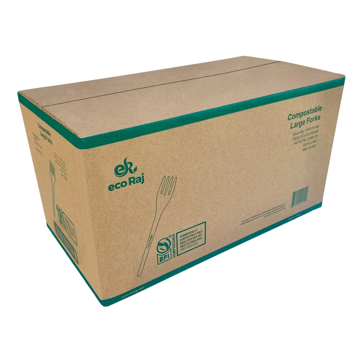 Compostable Fork, 1000-case ($0.049/Unit)