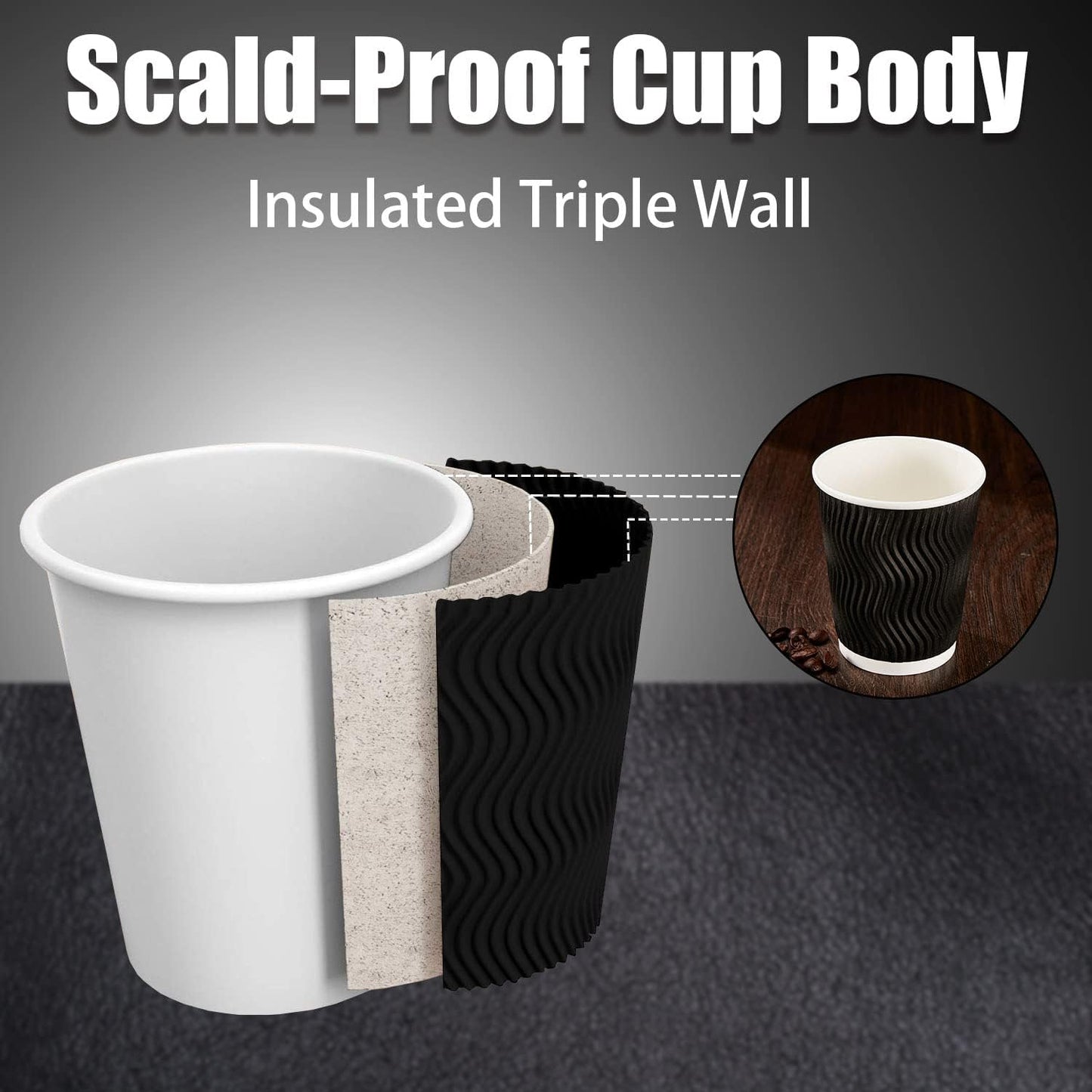 Disposable Insulated Corrugated Paper Cup, 8oz, 120-Pack ($0.18/Unit)