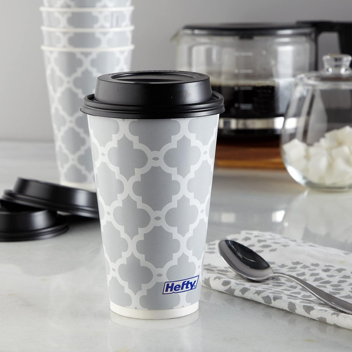 Disposable Hot Cups with Lids, 16 oz, 20-pack ($0.23/Unit)