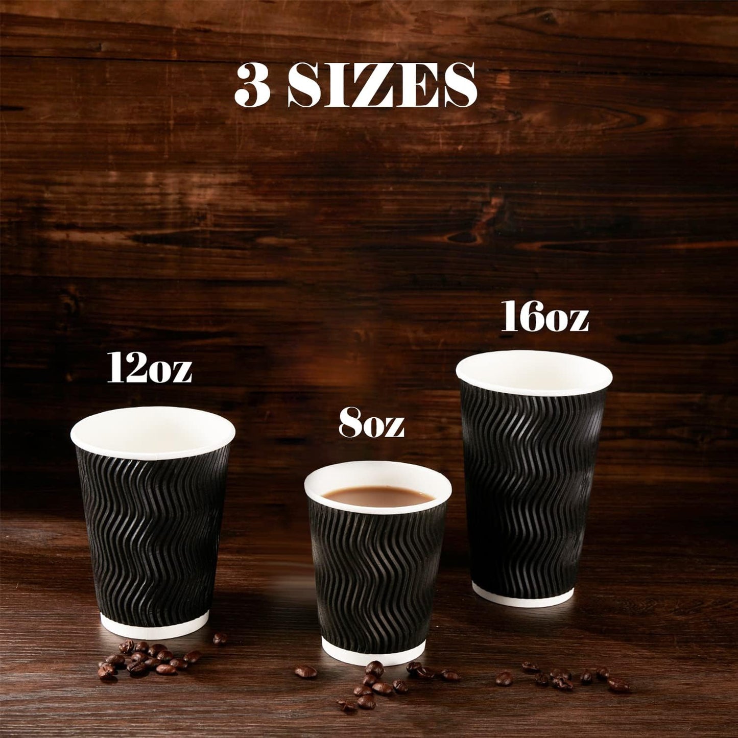 Disposable Insulated Corrugated Paper Cup, 8oz, 120-Pack ($0.18/Unit)