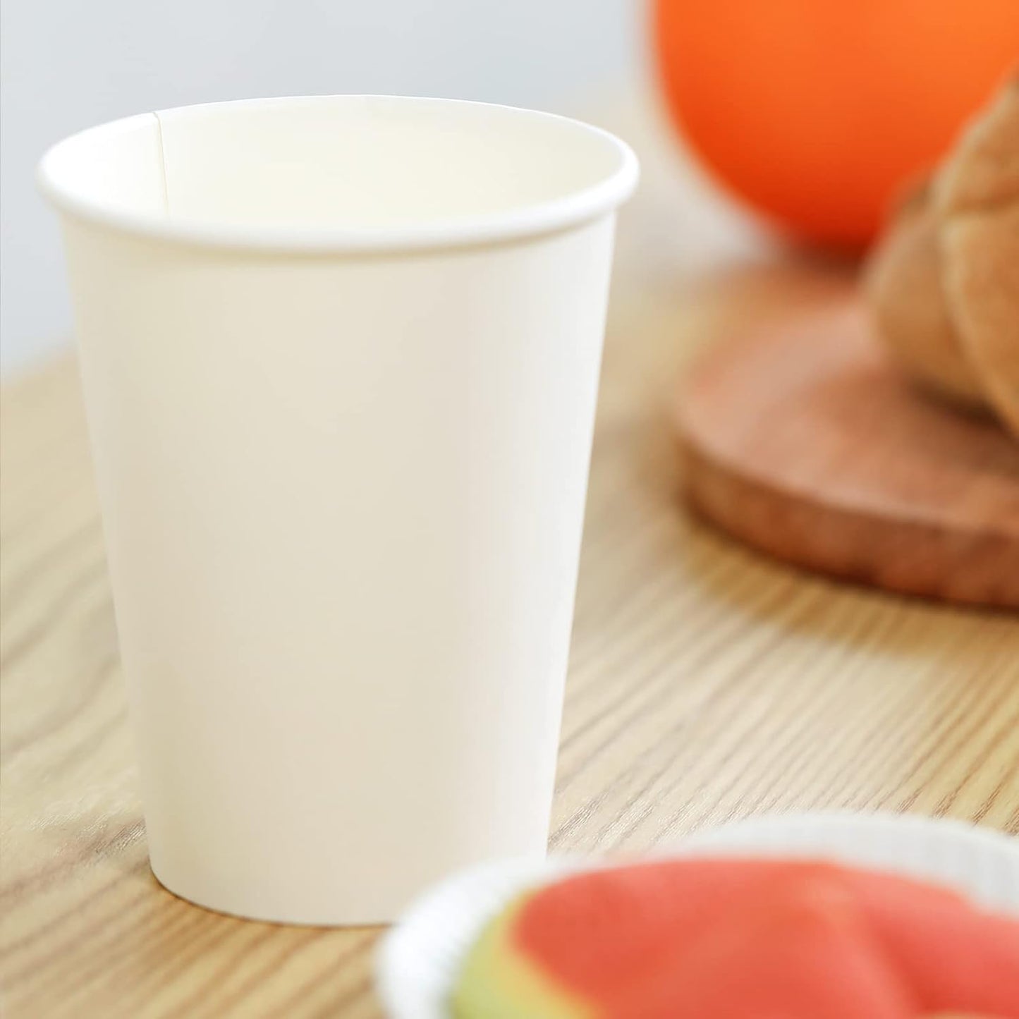 Disposable Paper Coffee Cups with Lids, 8oz 100-Pack ($0.16/Unit)