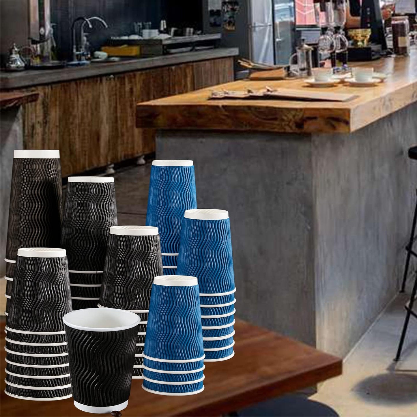 Disposable Insulated Corrugated Paper Cup, 16oz, 90-Pack ($0.297/Unit)
