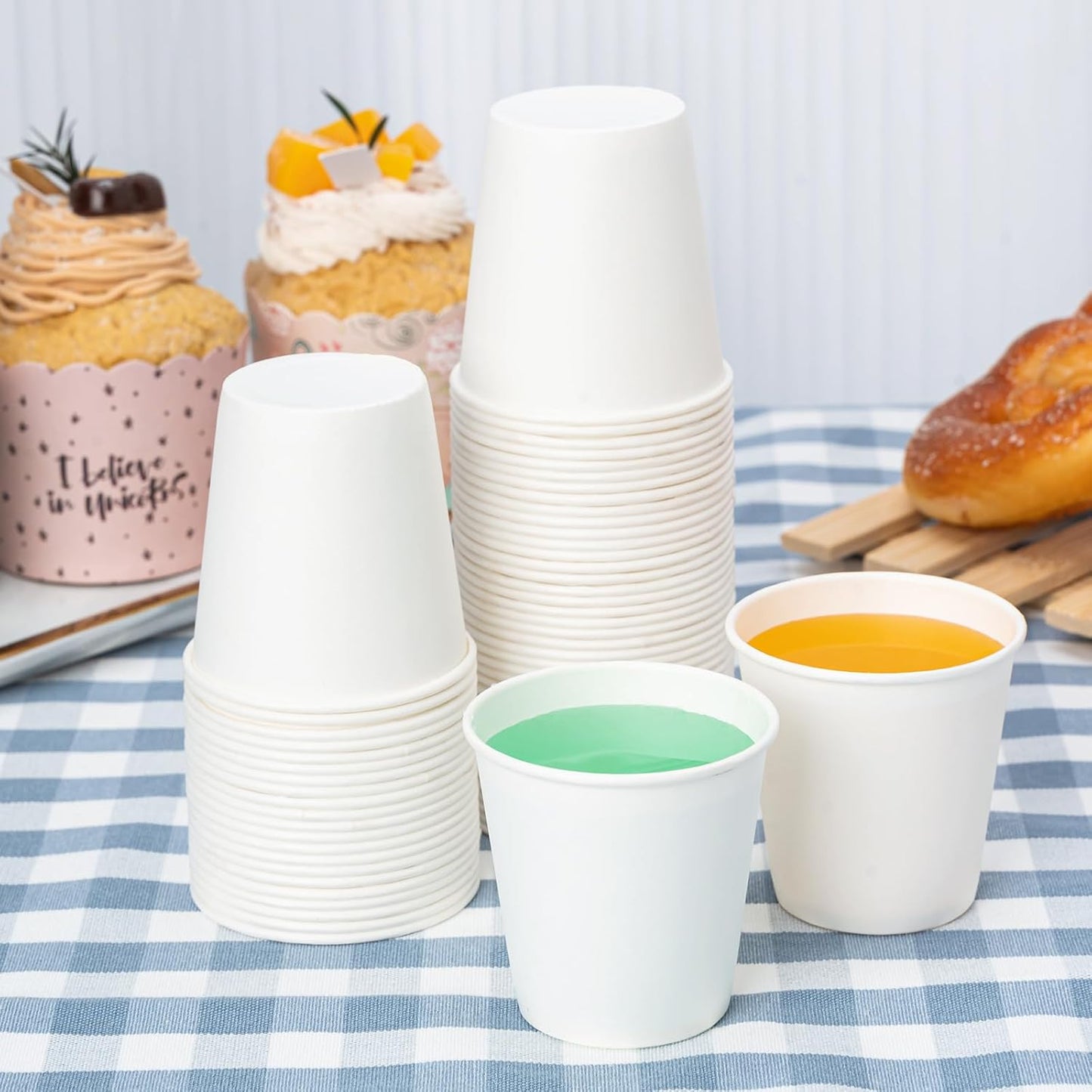 Disposable Paper Coffee Cups with Lids, 3oz 100-pack ($0.10/Unit)