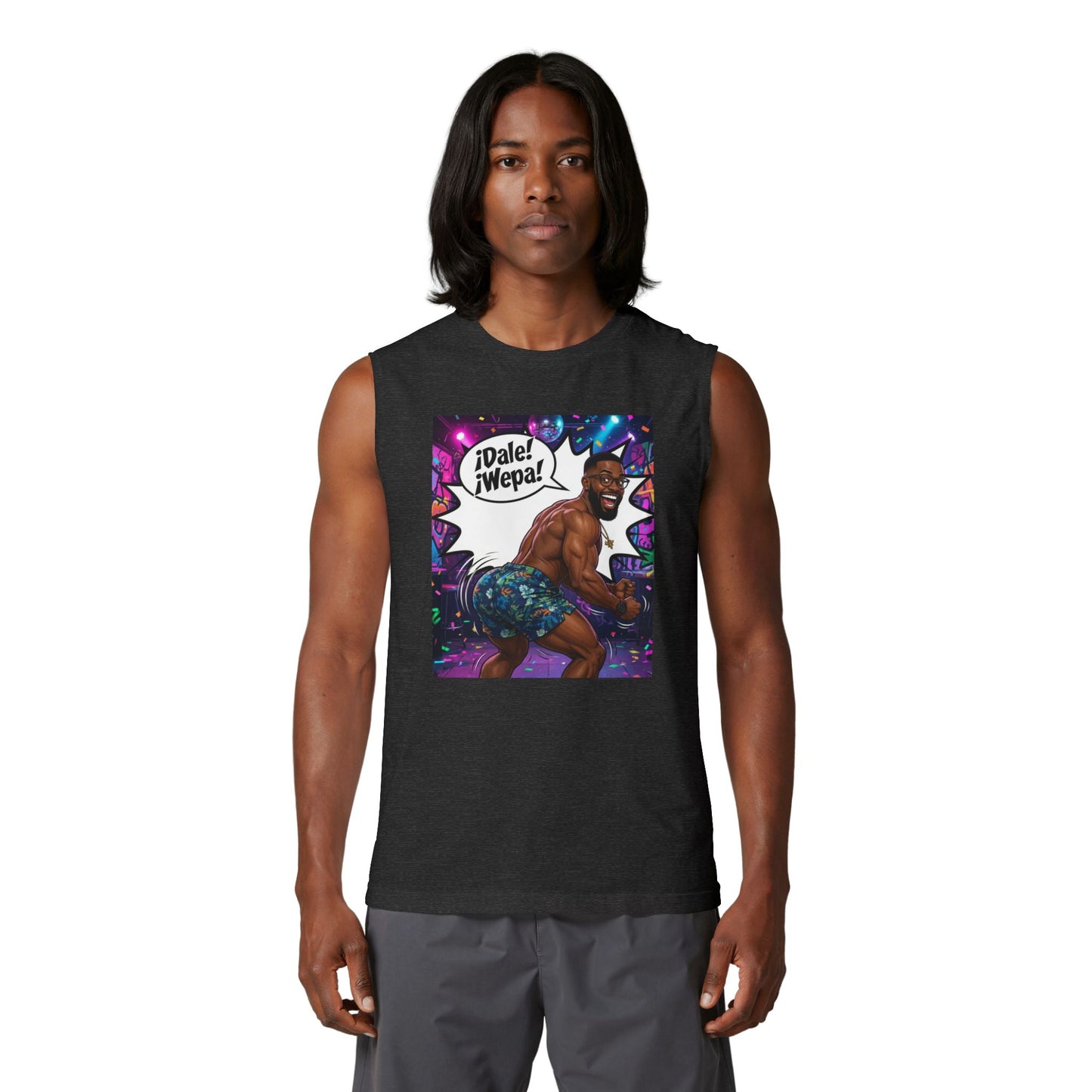 Merch Wars Season 3 Product 008 Graphic Muscle Tank — by El Negro Chocolate V2