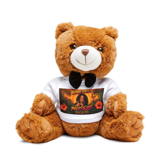 Merch Wars Product #030 Teddy Bear Plush with Personalized T-Shirt by Poussylove