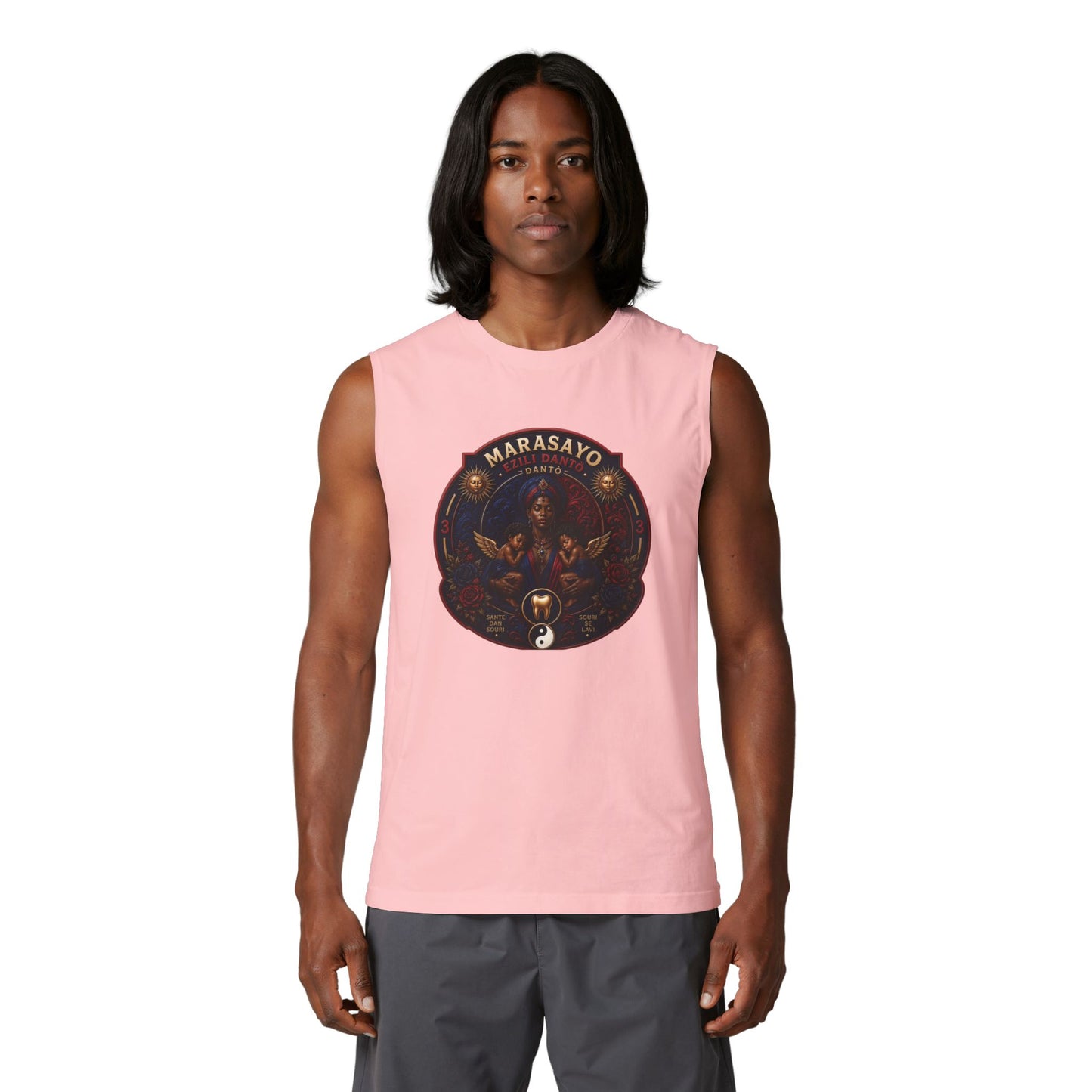 Merch Wars Season 3 Product 008 Graphic Muscle Tank — by Marasa Yo V1