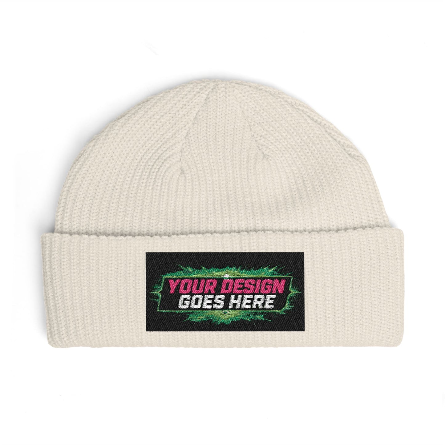 Template Merch Wars Product 016 Season 3  Embroidered Retro Pizza Cuff Beanie –