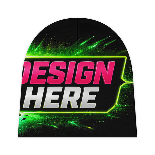 Template Merch Wars Product #035  Baby Beanie - Custom "Design Here" Graphic