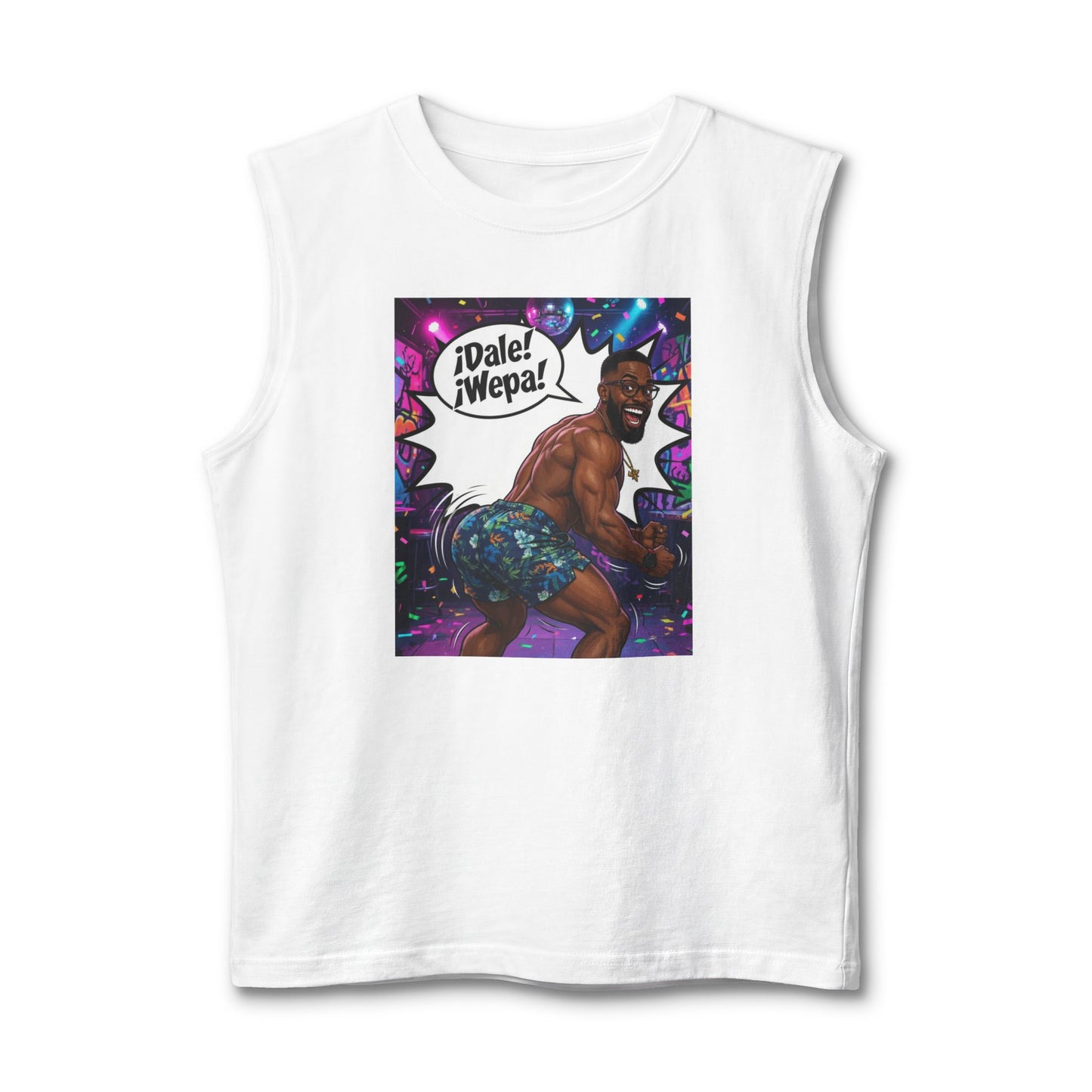 Merch Wars Season 3 Product 008 Graphic Muscle Tank — by El Negro Chocolate V2