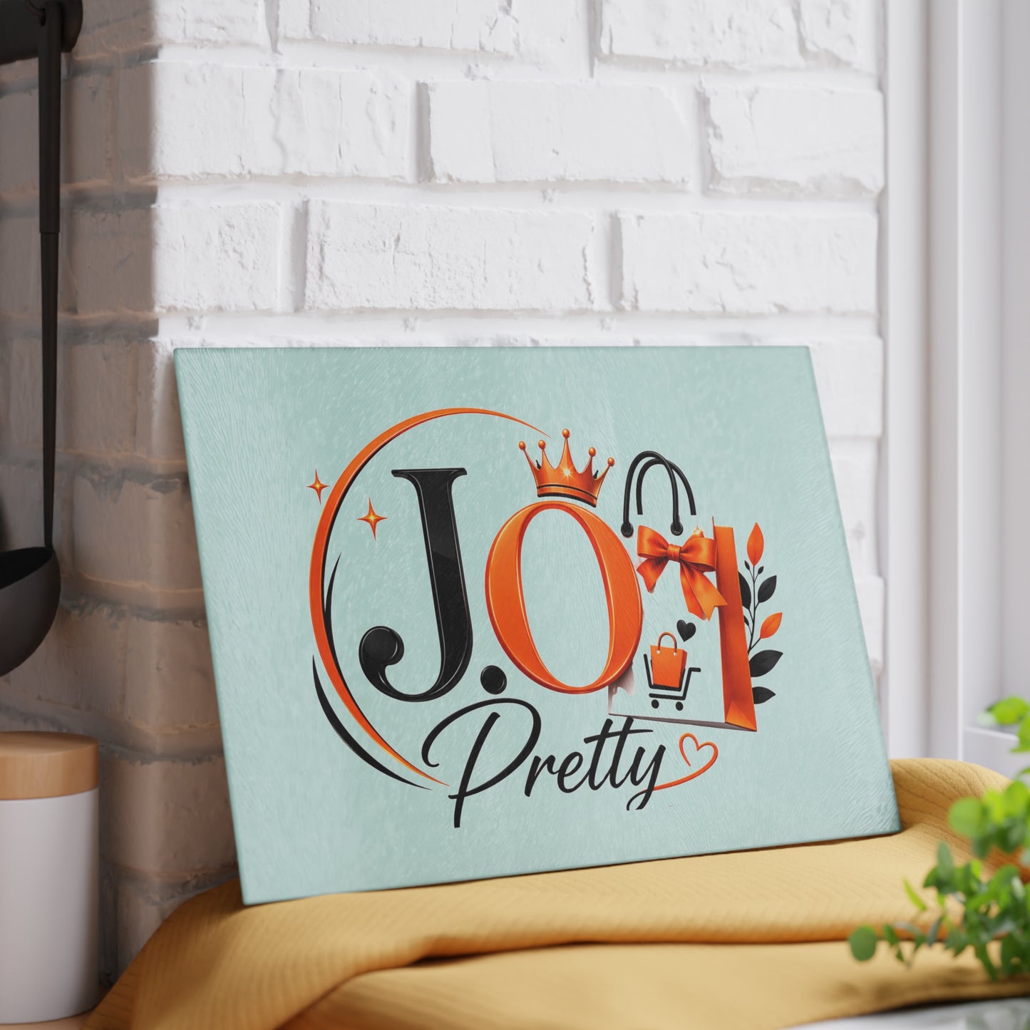 Merch Wars Product #038 : Custom Graphic Glass Cutting Board by Mme Odneus