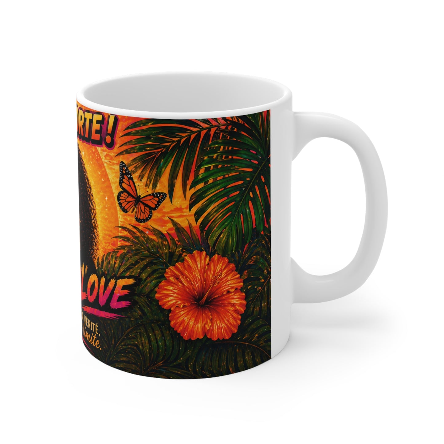 Europe Femme Forte Ceramic Mug — "PoussyLove" Inspirational Coffee Cup (11oz & 15oz)