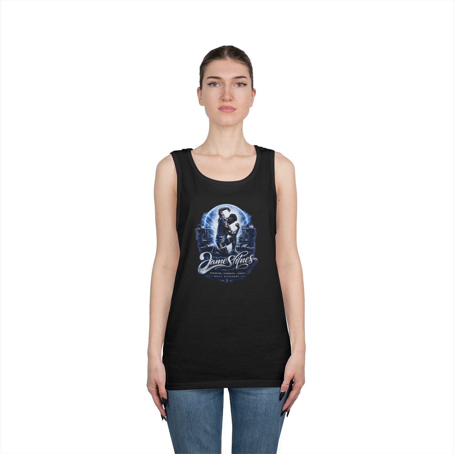 Merch Wars Product 006 Tank Top / Gildan 5200/ Size: 3000X3413 px by James Fitness