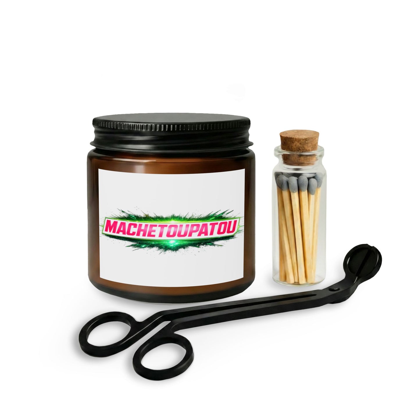 MT TEMPLATE/ USA ONLY/ MERCH WARS/ Candle Set — Scented Jar with Matches & Wick Trimmer #HOME011 - by