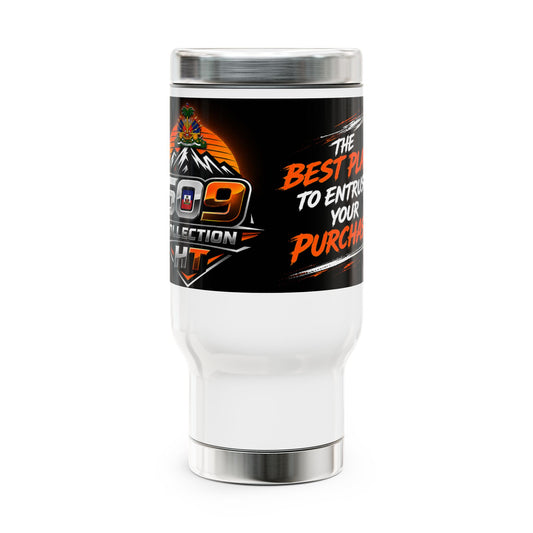 Merch Wars Product 017 Stainless Steel Travel Mug — 14oz Insulated Handle Tumbler by Glory to Lord