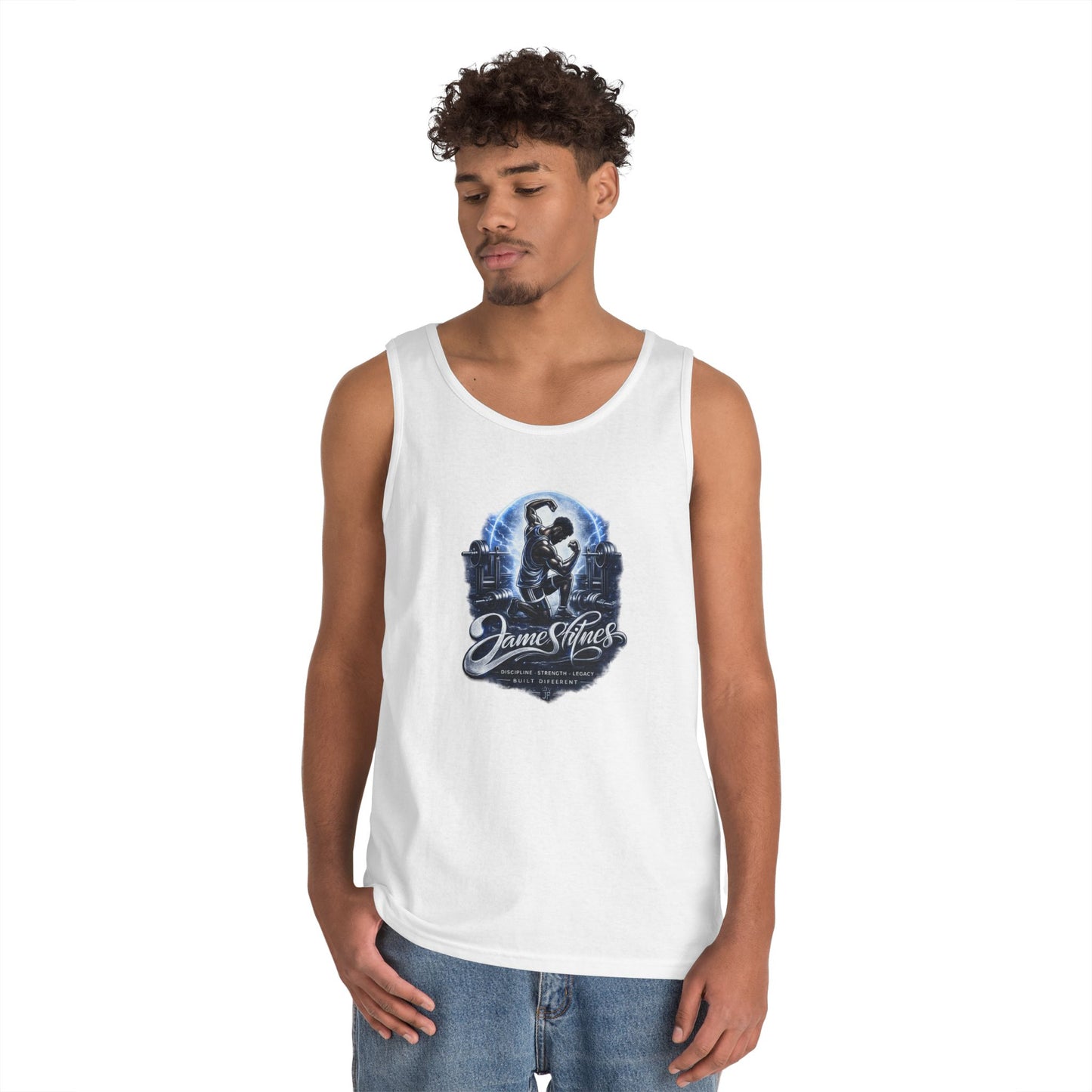 Merch Wars Product 006 Tank Top / Gildan 5200/ Size: 3000X3413 px by James Fitness