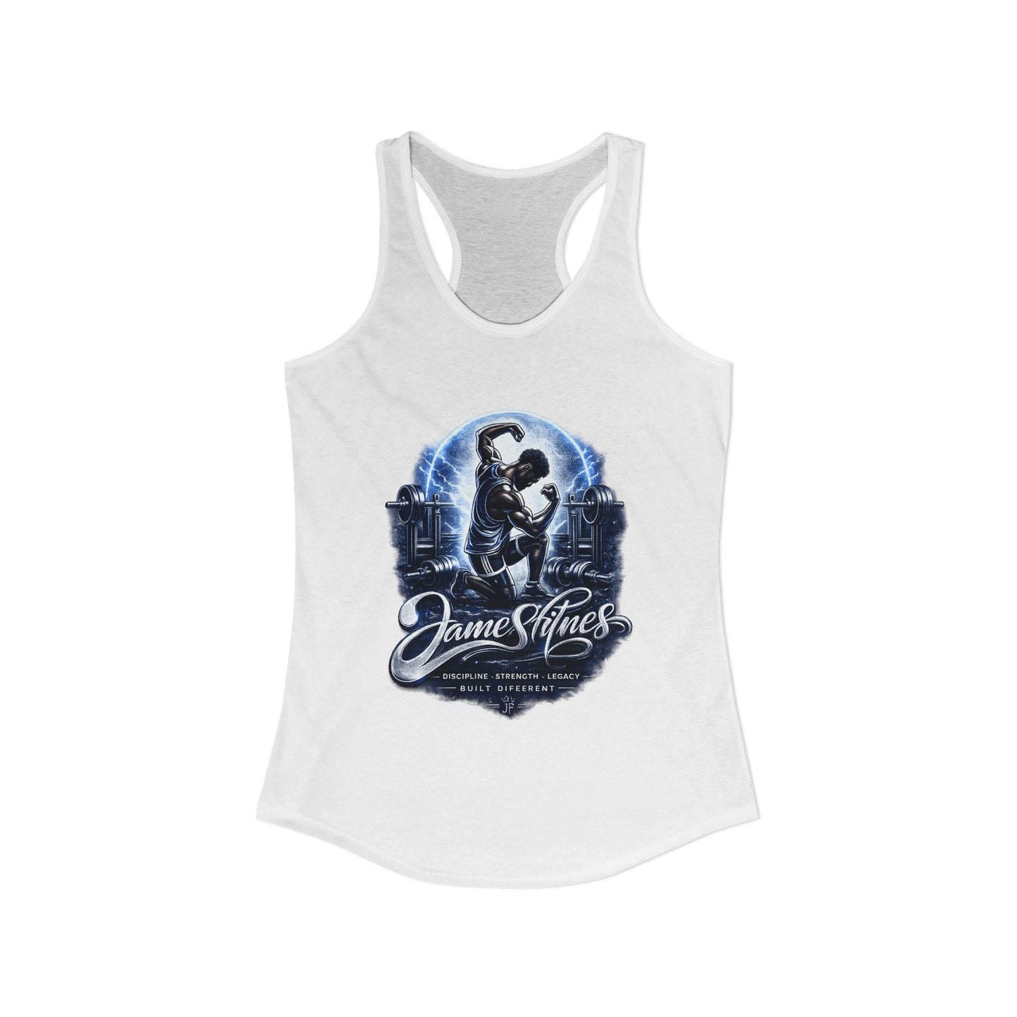 Merch Wars Product 019 Women's Ideal Racerback Tank by James Fitness