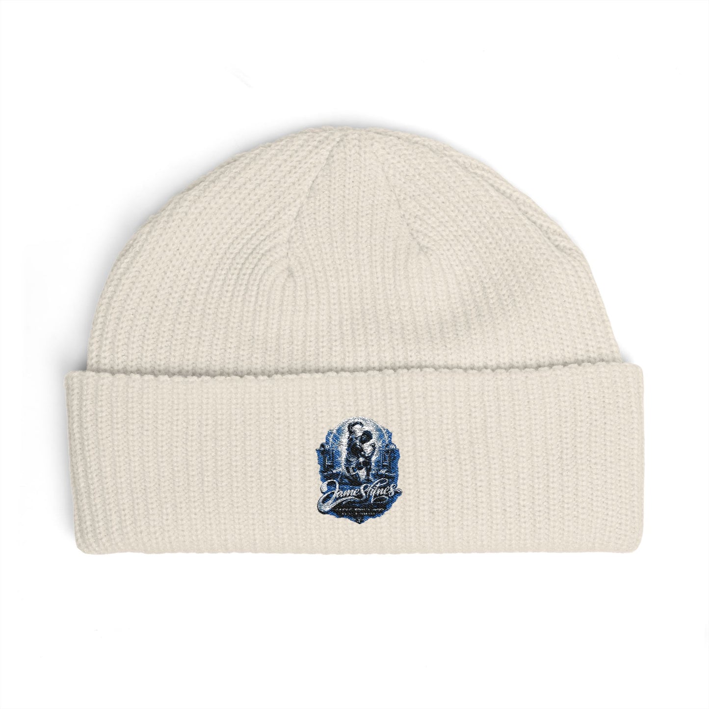 Merch Wars Product 016 Season 3  Embroidered Retro Pizza Cuff Beanie – by James Fitness