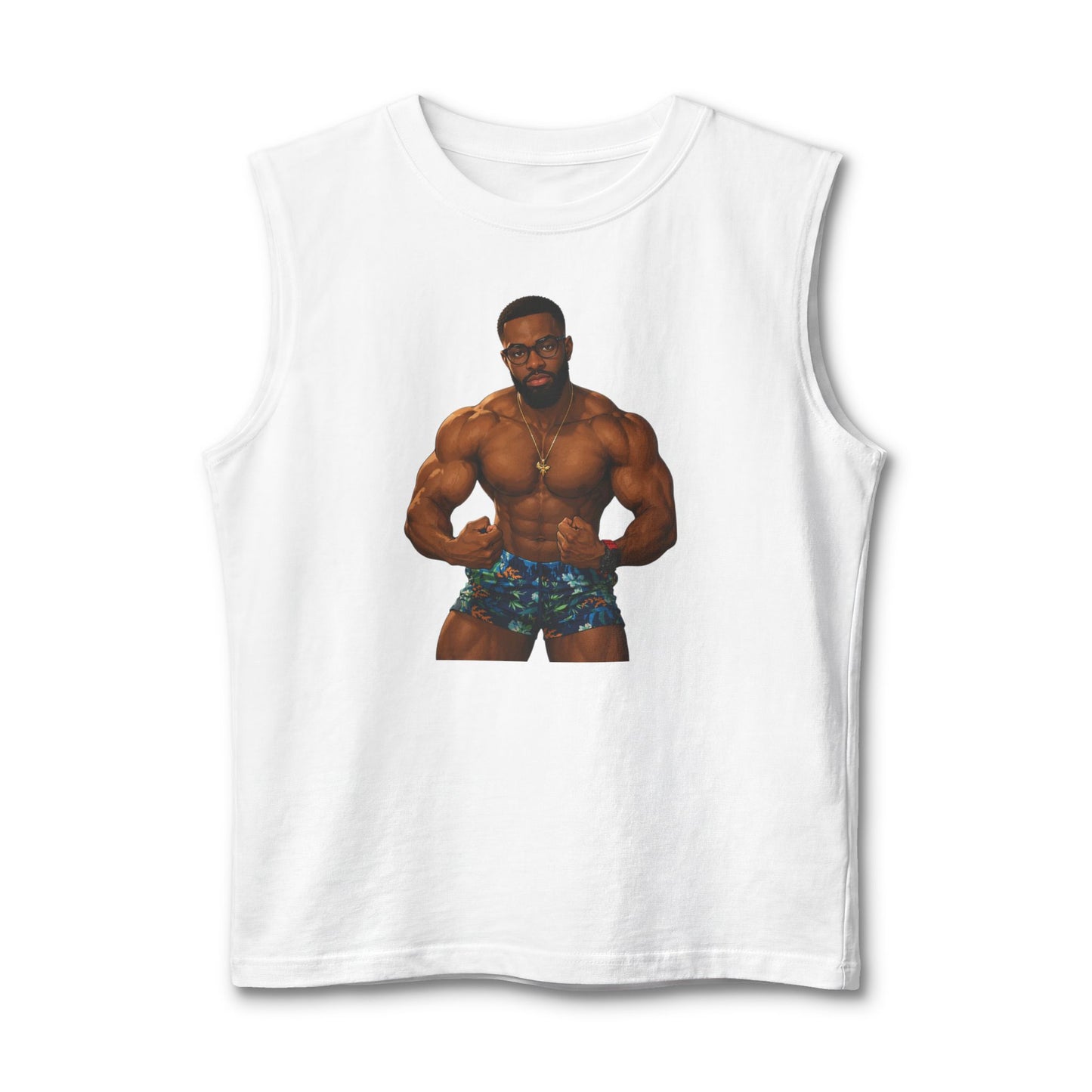 Merch Wars Season 3 Product 008 Graphic Muscle Tank — by El Negro Chocolate