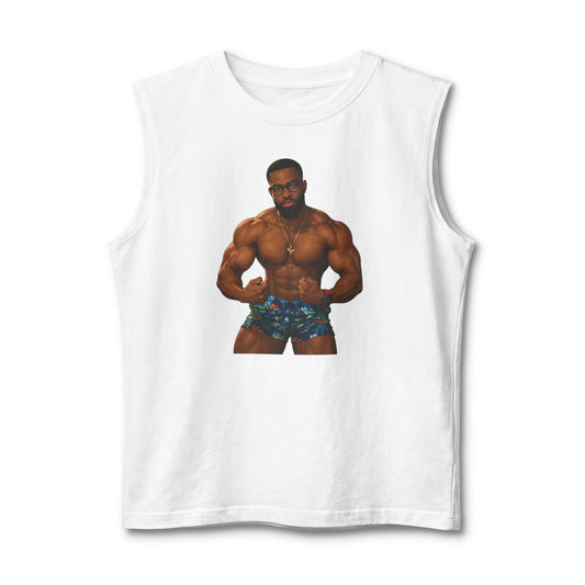 Merch Wars Season 3 Product 008 Graphic Muscle Tank — by El Negro Chocolate