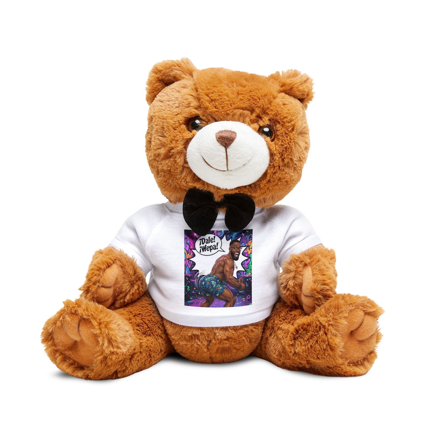 Merch Wars Product #030 Teddy Bear Plush with Personalized T-Shirt by El Negro Chocolate V1