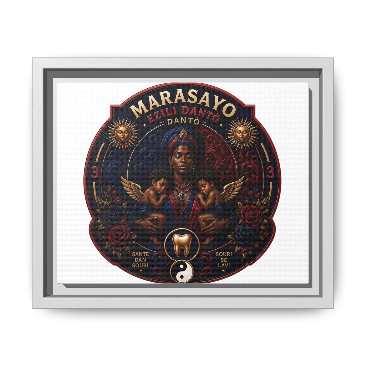 Merch Wars Product 002 : Matte Canvas, Framed (Multi-color) / Desing (3000X2400 px) / Multiple Colors by Marasa Yo V3