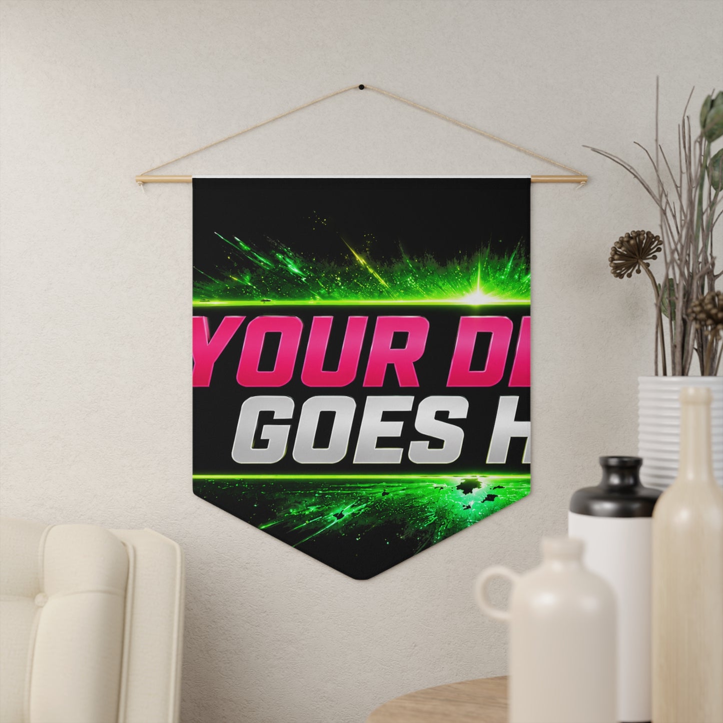Template Merch Wars Product #033 Custom Gaming Pennant Banner —