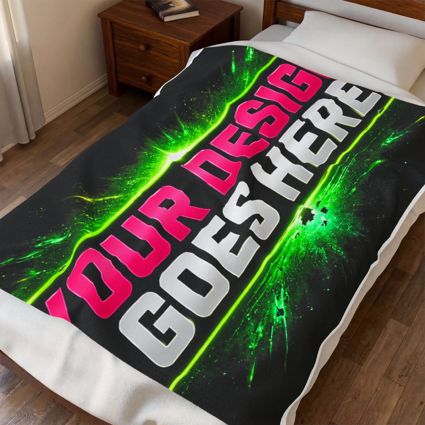Template Merch Wars  Product 001 Velveteen Plush Blanket —