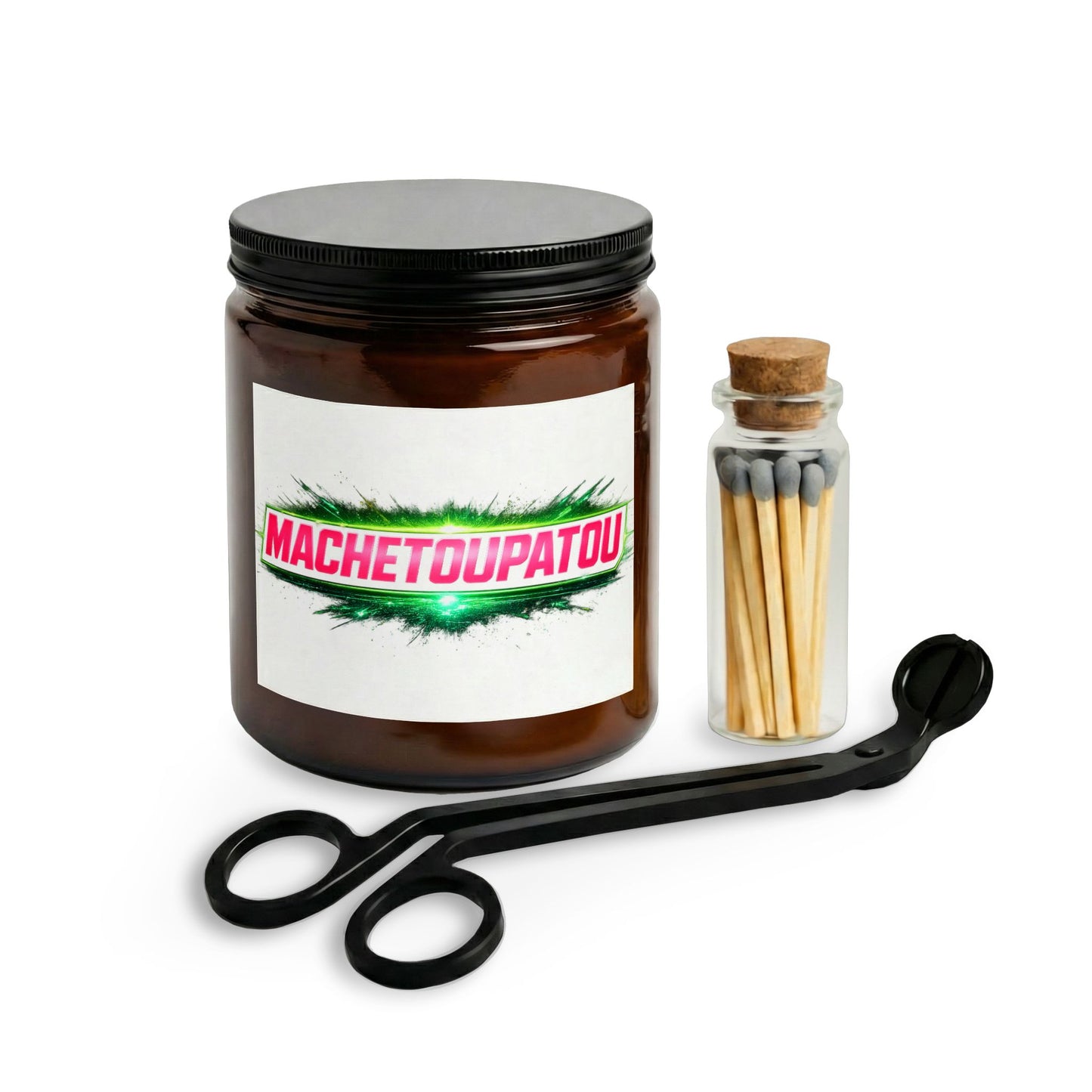 MT TEMPLATE/ USA ONLY/ MERCH WARS/ Candle Set — Scented Jar with Matches & Wick Trimmer #HOME011 - by
