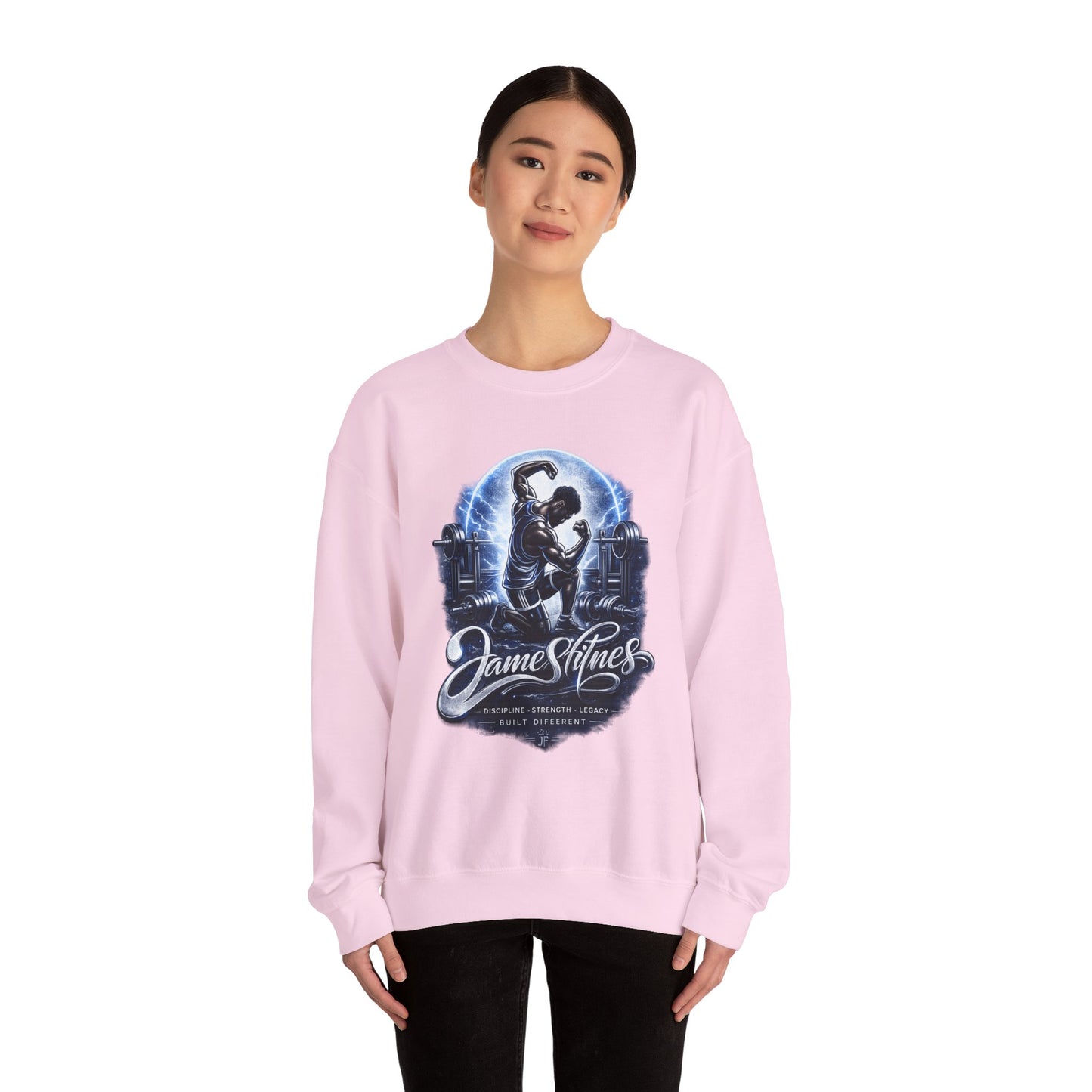 Merch Wars Product 013 Crewneck Sweatshirt/ Gildan 18000/ Size: 3852X4398 px by James Fitness