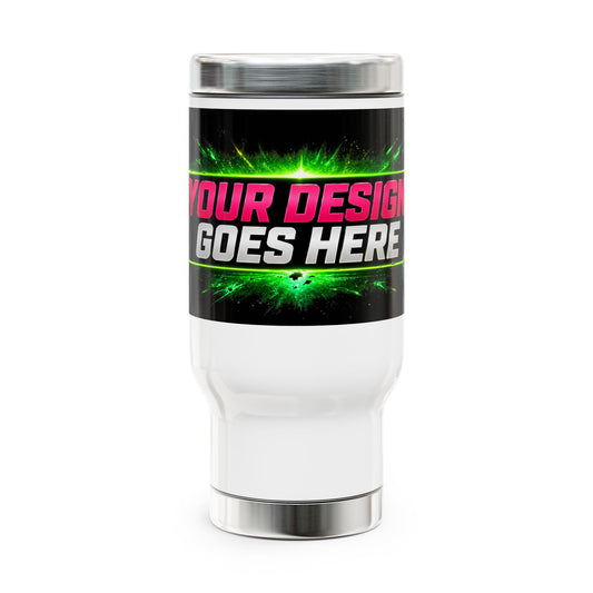 Template Merch Wars Product 017 Stainless Steel Travel Mug — 14oz Insulated Handle Tumbler