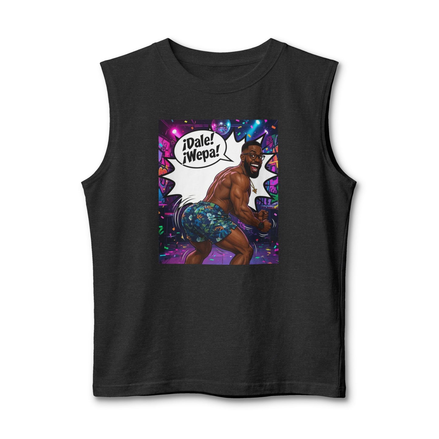 Merch Wars Season 3 Product 008 Graphic Muscle Tank — by El Negro Chocolate V2