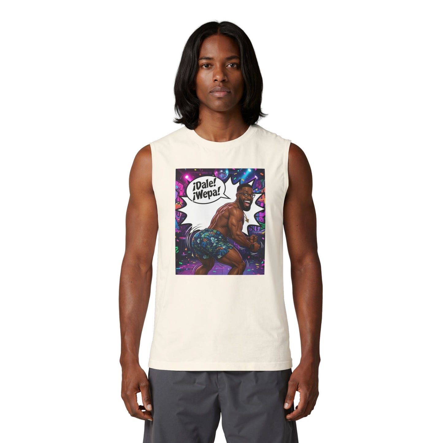 Merch Wars Season 3 Product 008 Graphic Muscle Tank — by El Negro Chocolate V2