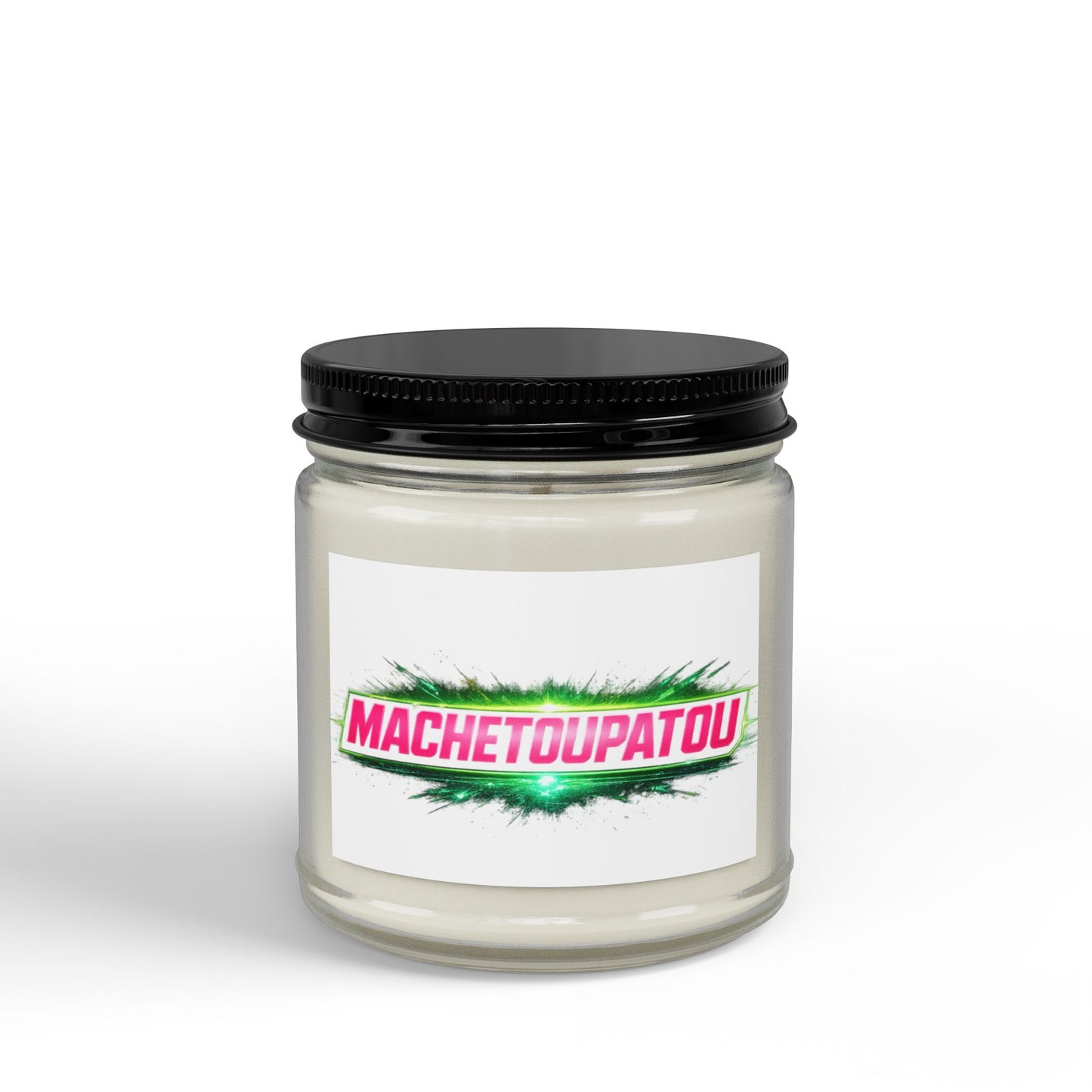MT TEMPLATE/ USA ONLY/ MERCH WARS/ Scented Soy Candle — Amber Jar with Black Lid (4oz & 9oz) #HOME013 - by