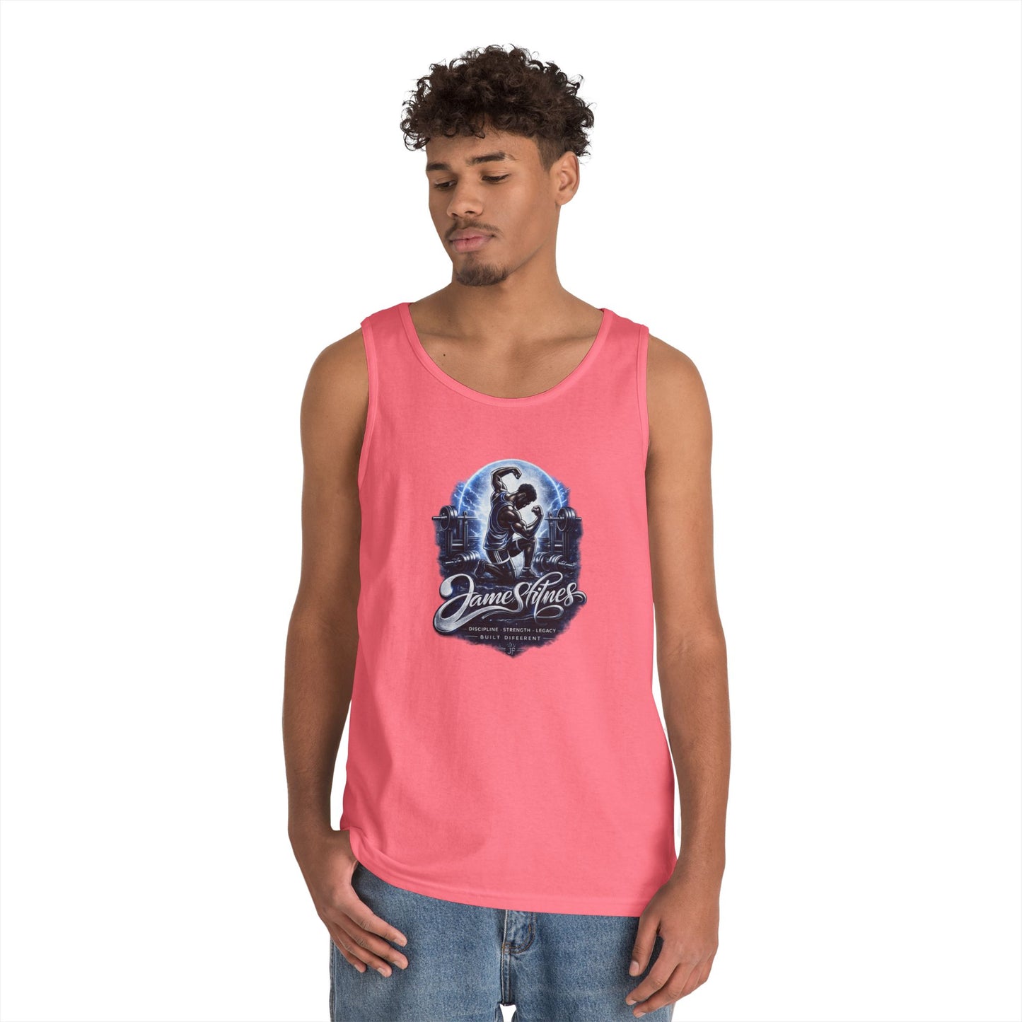 Merch Wars Product 006 Tank Top / Gildan 5200/ Size: 3000X3413 px by James Fitness