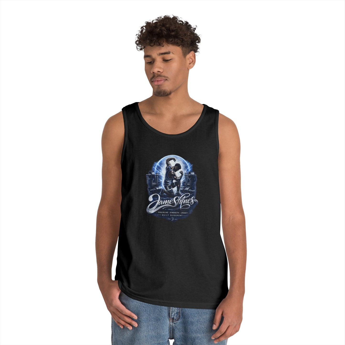 Merch Wars Product 006 Tank Top / Gildan 5200/ Size: 3000X3413 px by James Fitness