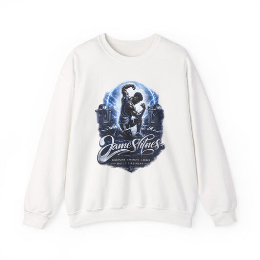 Merch Wars Product 013 Crewneck Sweatshirt/ Gildan 18000/ Size: 3852X4398 px by James Fitness