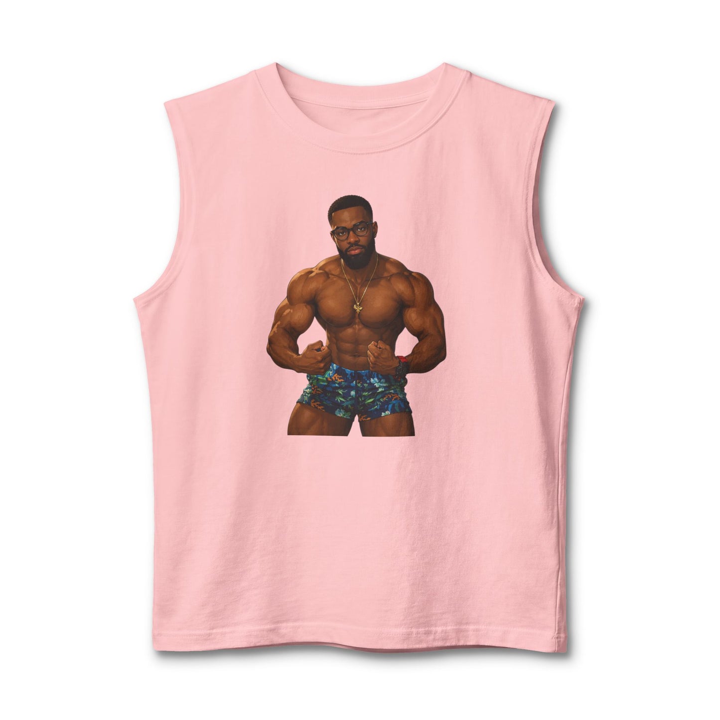 Merch Wars Season 3 Product 008 Graphic Muscle Tank — by El Negro Chocolate