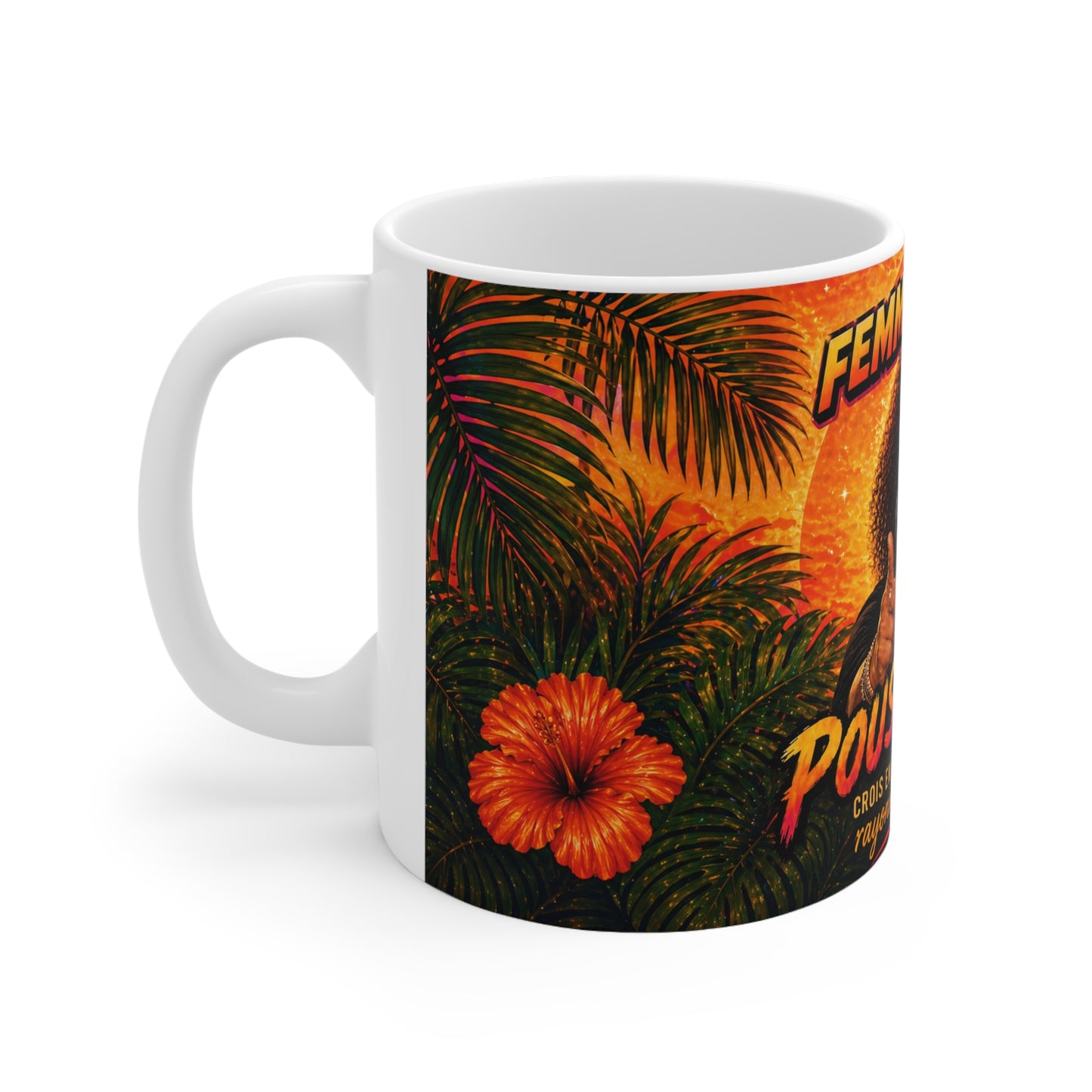 Europe Femme Forte Ceramic Mug — "PoussyLove" Inspirational Coffee Cup (11oz & 15oz)