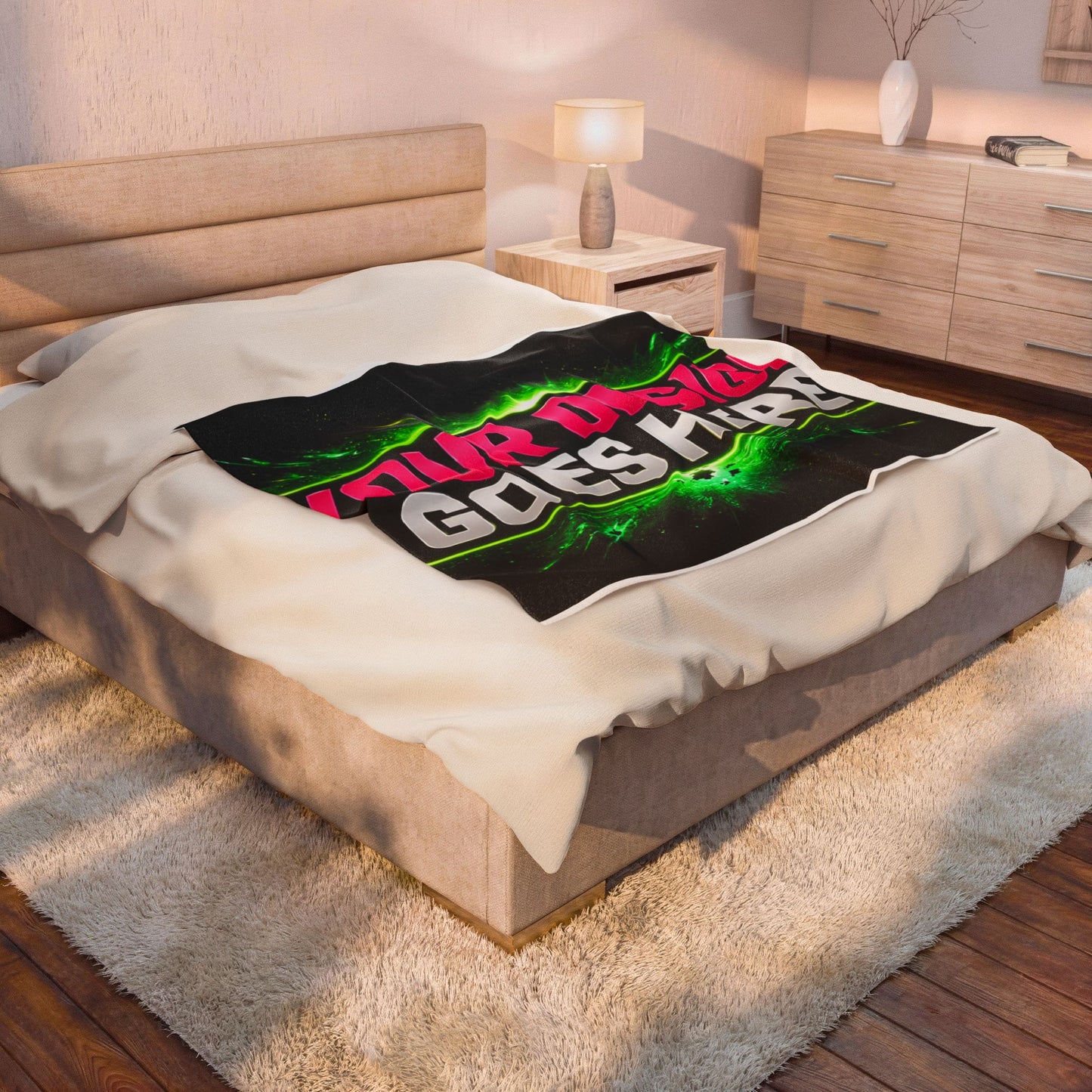Template Merch Wars  Product 001 Velveteen Plush Blanket —