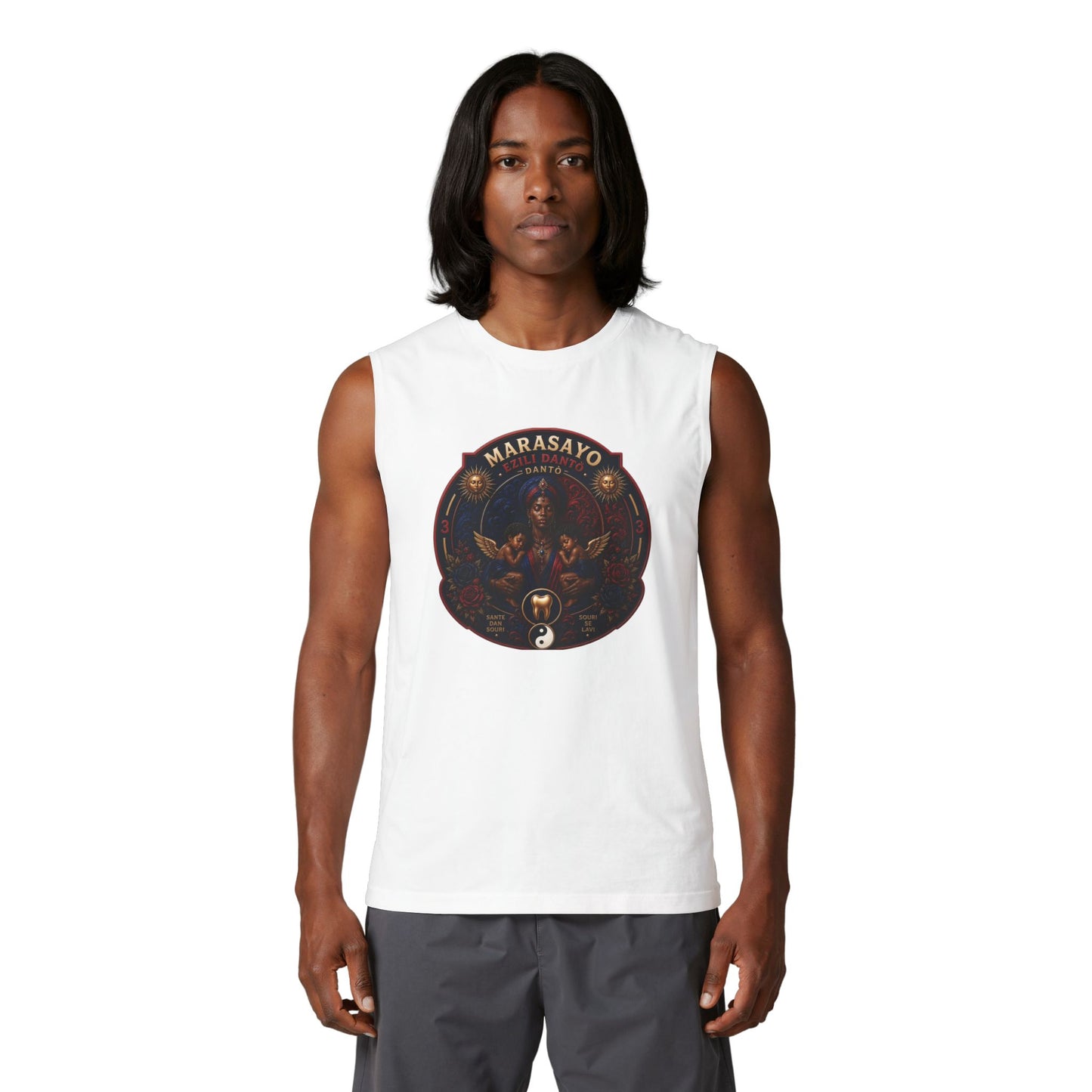 Merch Wars Season 3 Product 008 Graphic Muscle Tank — by Marasa Yo V1
