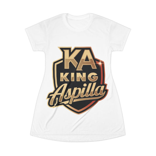 Merch Wars Product #027 Graphic T‑Shirt Dress — By King Aspilla V1