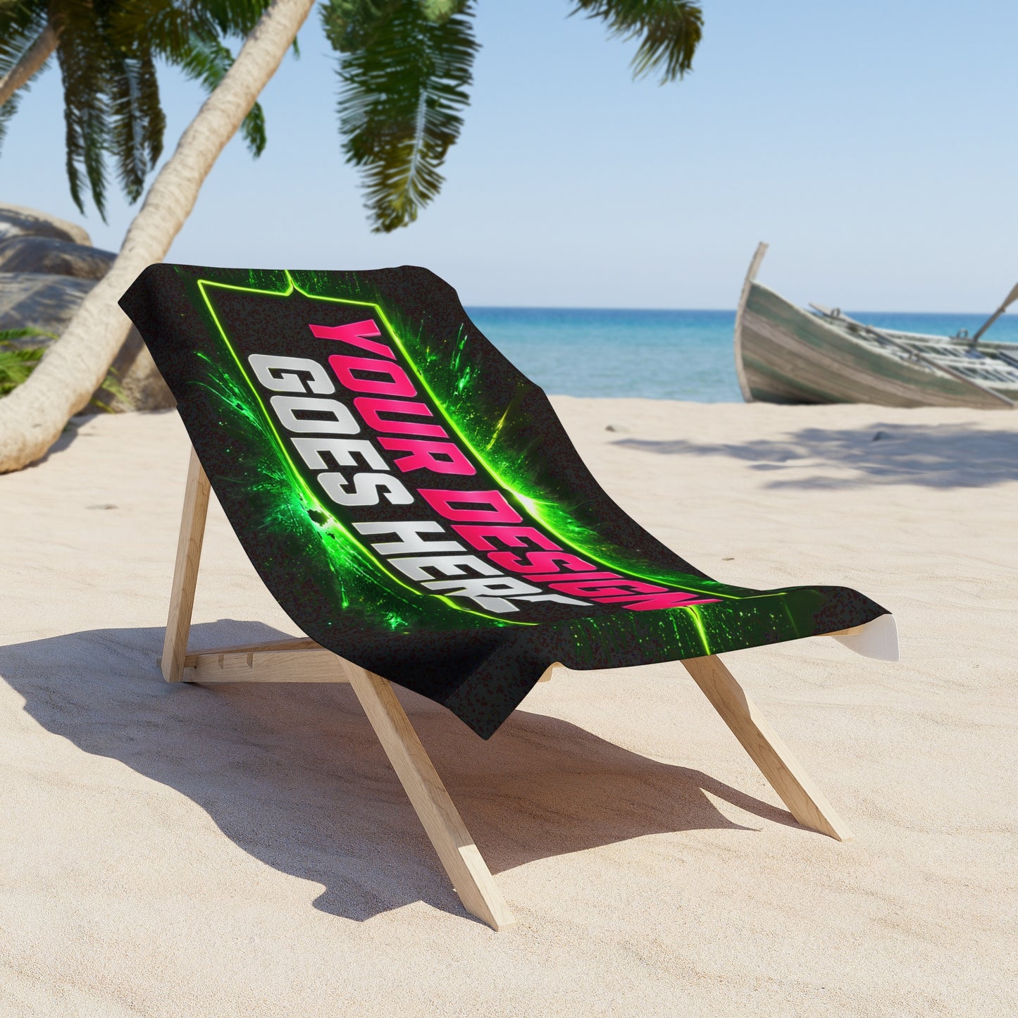 Template Merch Wars Product 020. Beach Towel —