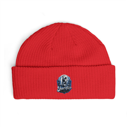 Merch Wars Product 016 Season 3  Embroidered Retro Pizza Cuff Beanie – by James Fitness