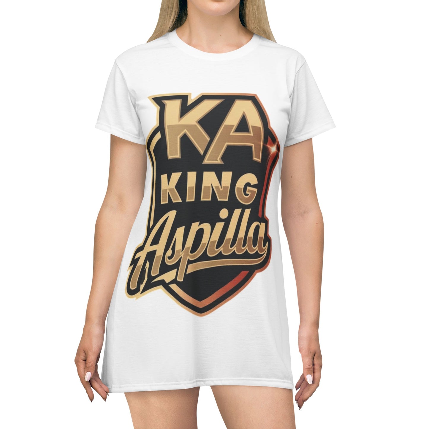 Merch Wars Product #027 Graphic T‑Shirt Dress — By King Aspilla V1
