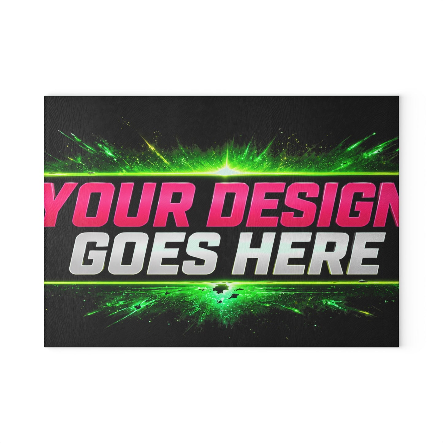 Template Merch Wars Product #038 : Custom Graphic Glass Cutting Board