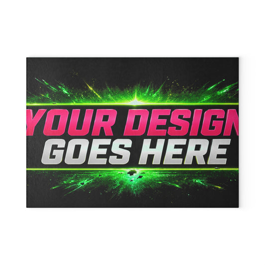 Template Merch Wars Product #038 : Custom Graphic Glass Cutting Board