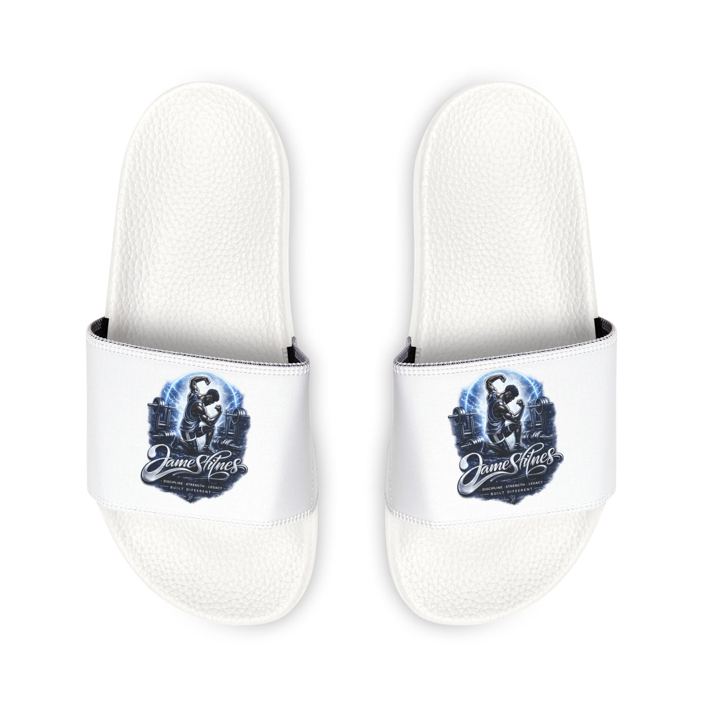 Merch Wars Product 003 : Men's Removable-Strap Slide Sandals — By James Fitness