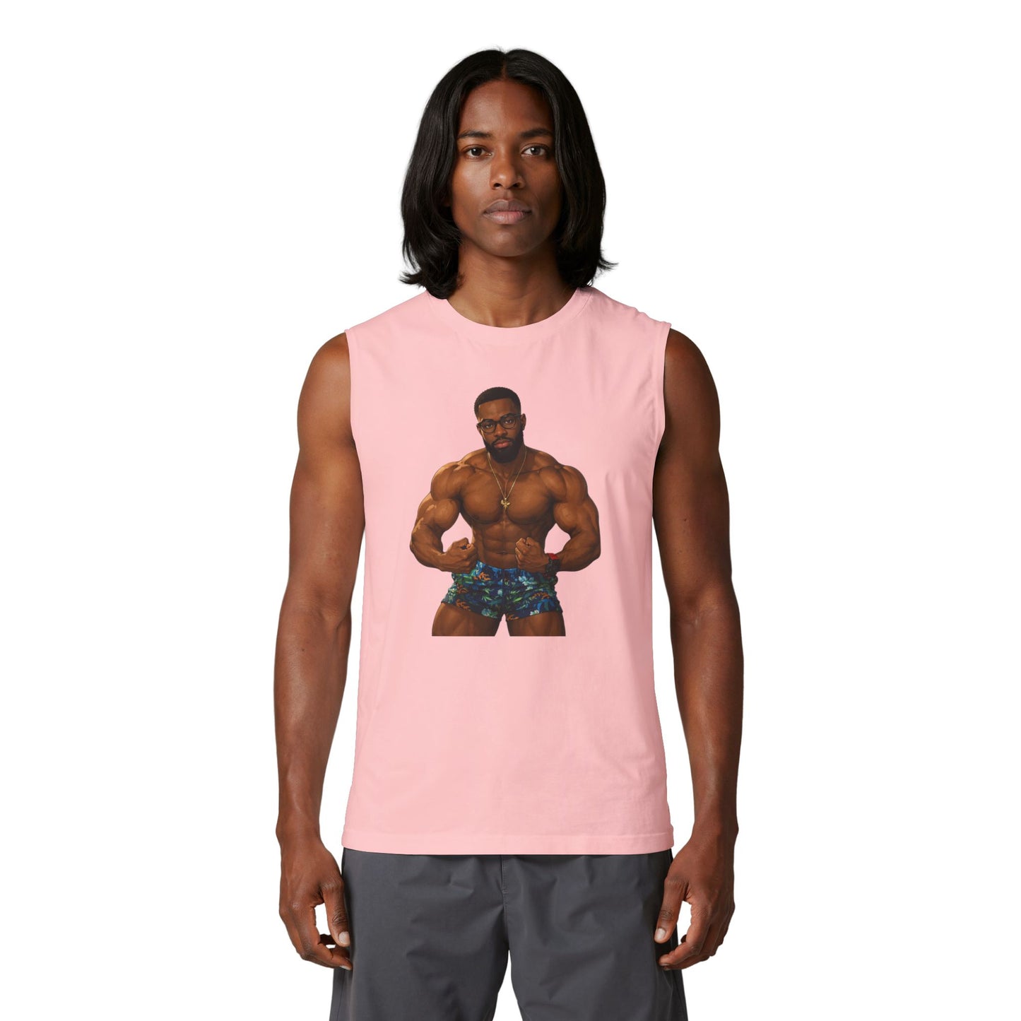 Merch Wars Season 3 Product 008 Graphic Muscle Tank — by El Negro Chocolate